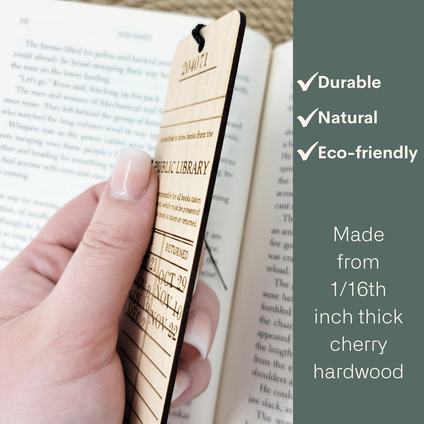 Bumble and Birch - One More Chapter wood bookmark