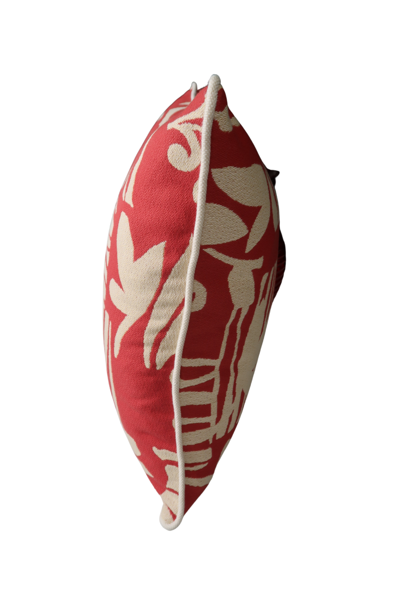 ReTexStyled Red & White Whimsical Pillow Cover