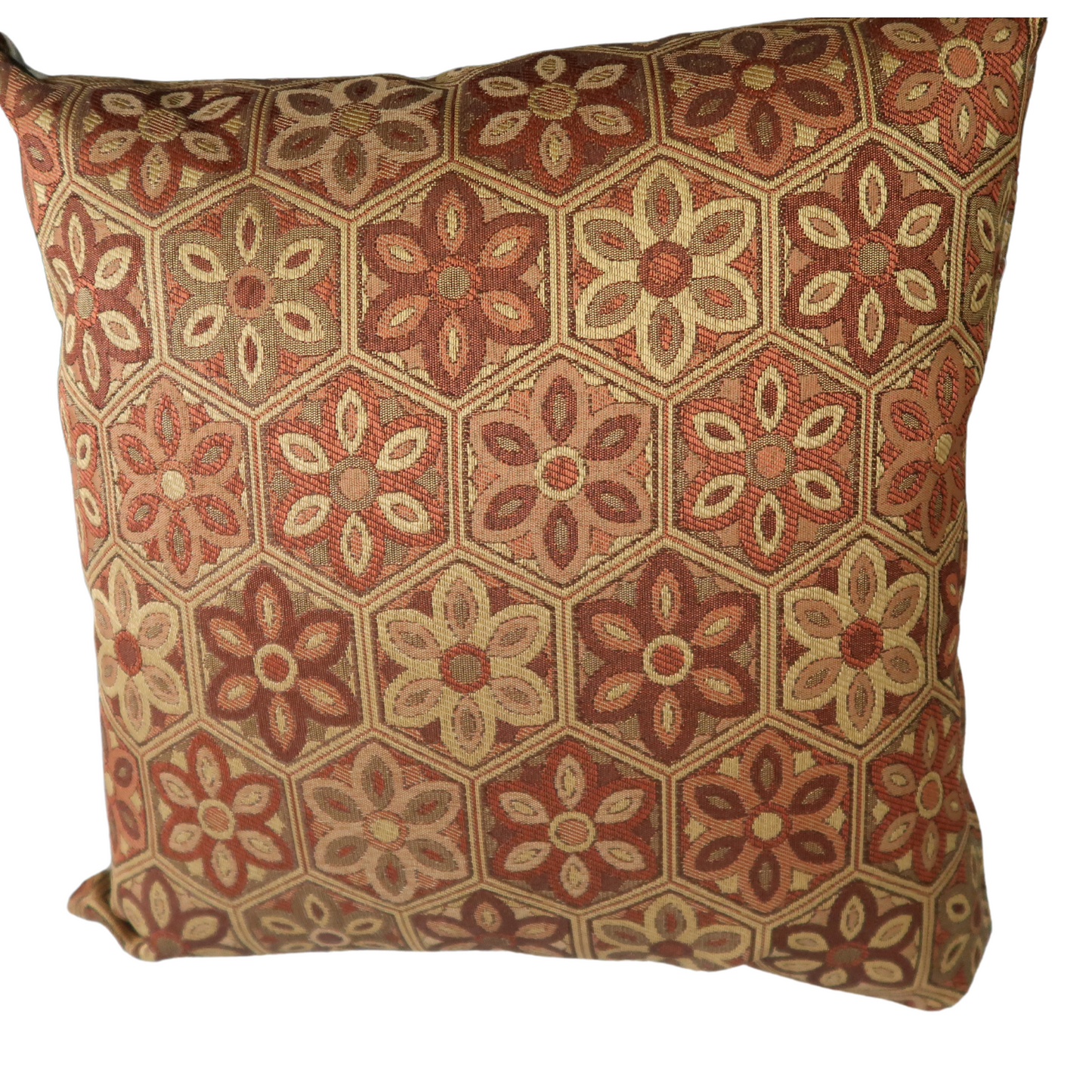 Patio Pillows with Upcyled Sunbrella™ Maroon Flowers